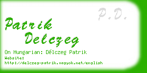 patrik delczeg business card