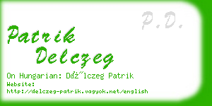 patrik delczeg business card